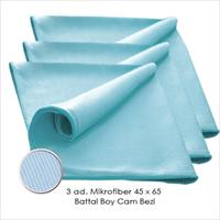 MİKROFİBER 3'LÜ BATTAL BOY 50X70  CAMBEZİ SET